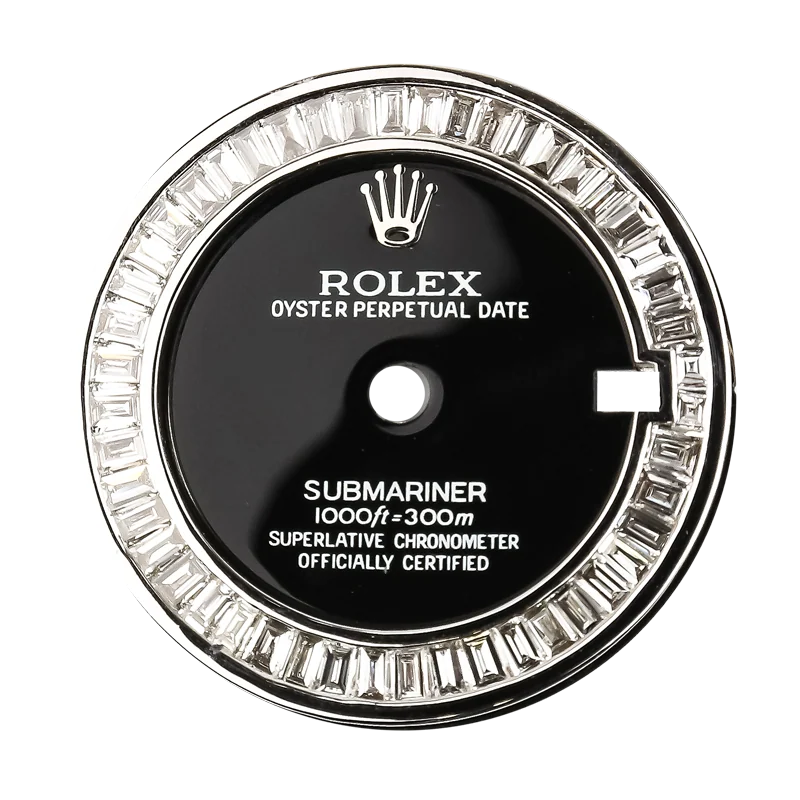 Rolex Submariner 40mm Baguette Cut Diamond Custom Dial