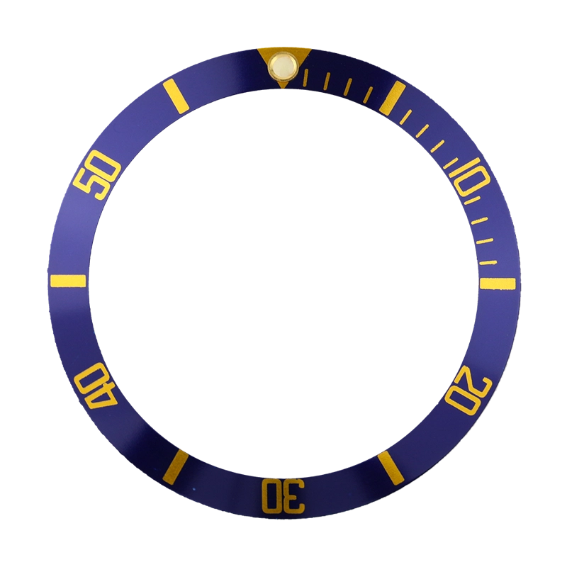 Rolex Submariner Blue Custom Insert with Yellow Print