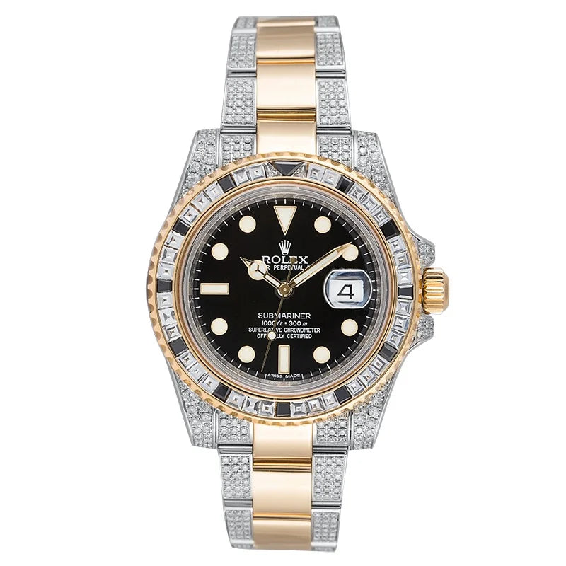 Full view - Rolex Submariner Date 116613LN Steel & 18ct Yellow Gold Diamond Set