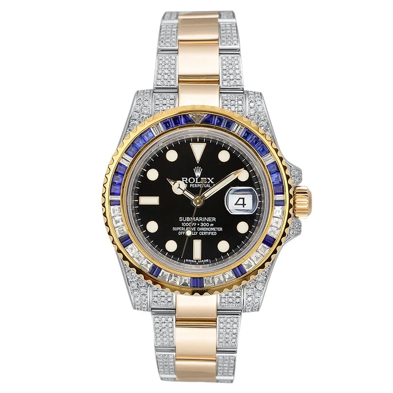 Full view - Rolex Submariner Date 116613LN Steel & 18ct Yellow Gold Diamond Set