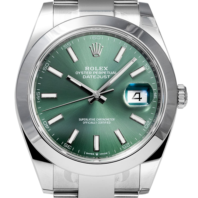 Rolex Datejust 41 Stainless Steel Green Dial Oyster 126300