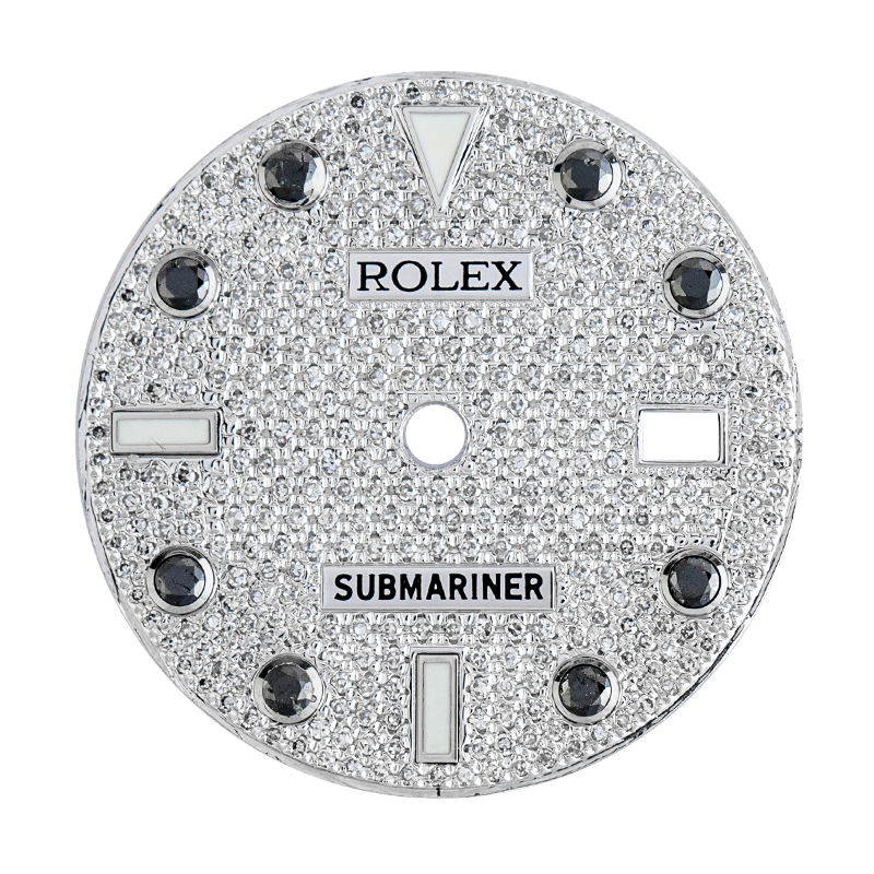 Rolex Submariner Date Custom Pavé Diamon / Black Gems Dial