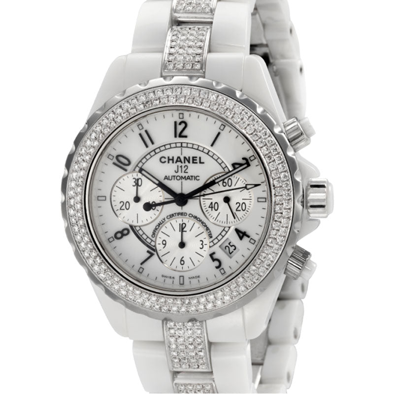 Chanel Chronograph J12 H1007 T4D0056 Ceramic with White Dial