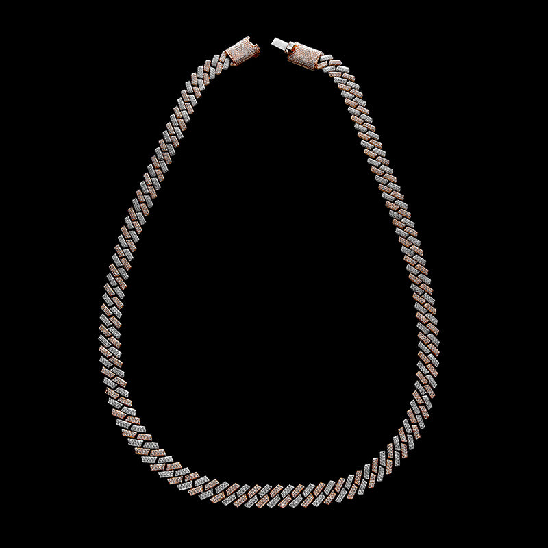 Diamond Set White/Rose Gold Chain