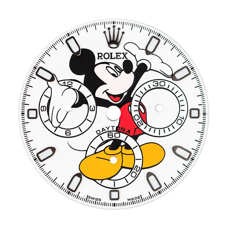 White Custom Mickey Mouse Dial for Rolex Daytona