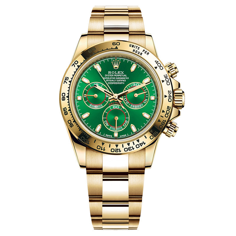 Rolex Daytona 18ct Yellow Gold Green Dial 116508