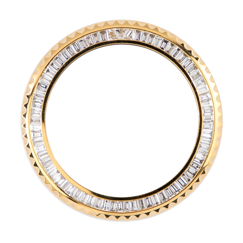 Custom Bezel with Baguette Diamonds for Rolex GMT-Master II