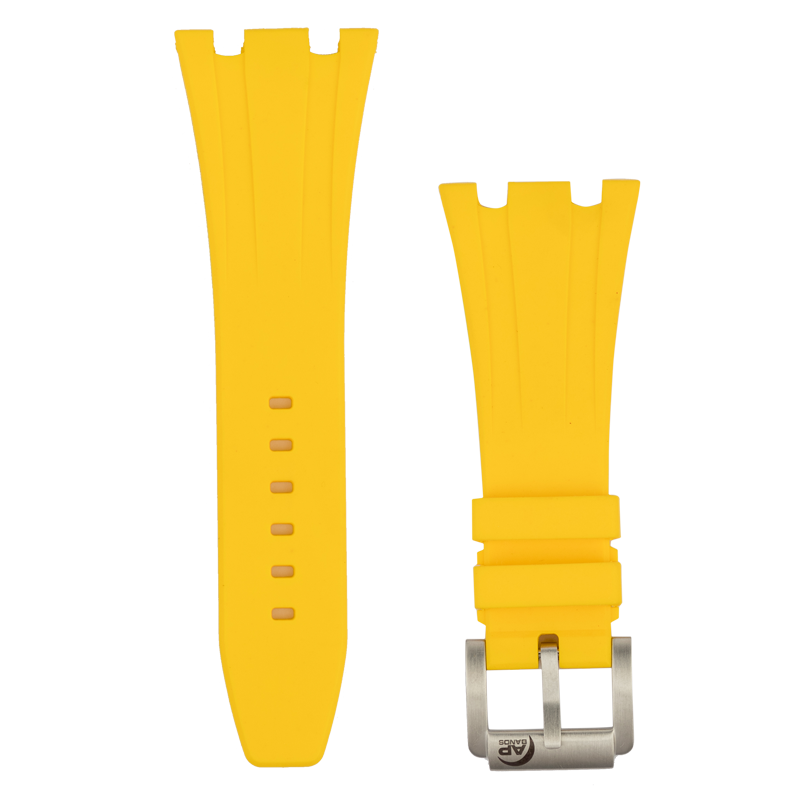 Scuta 100% Rubber Strap Yellow For Audemars Piguet Royal Oak Offshore 42mm