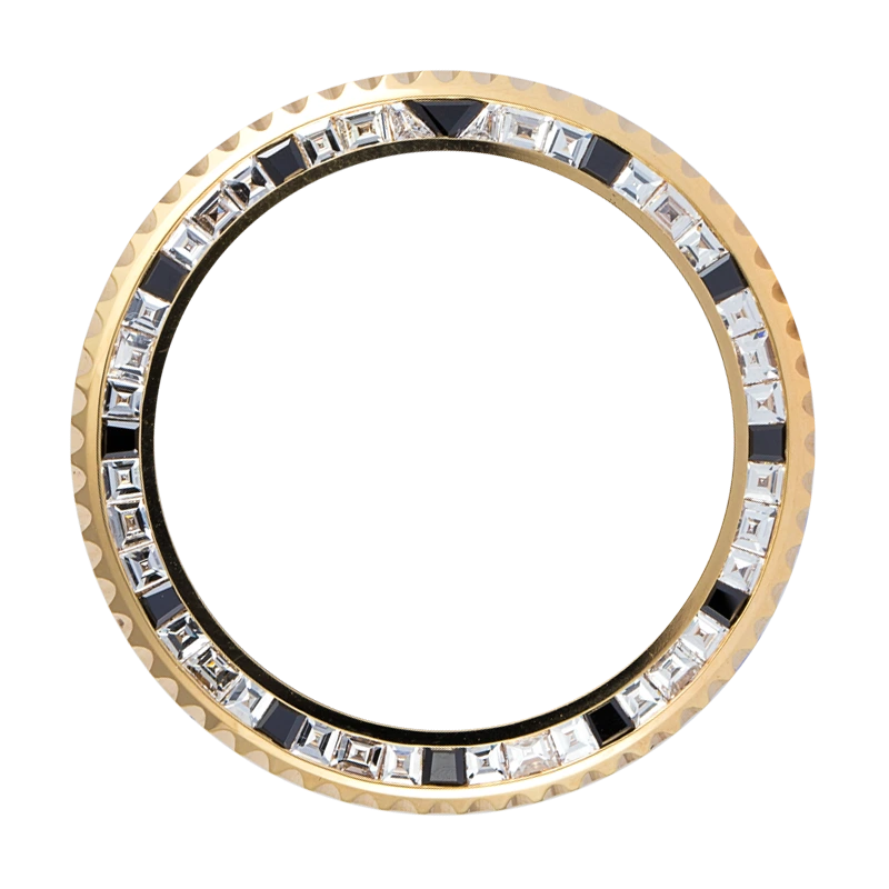 Yellow Gold Diamond Set Custom Bezel for Rolex GMT-Master II / Submariner