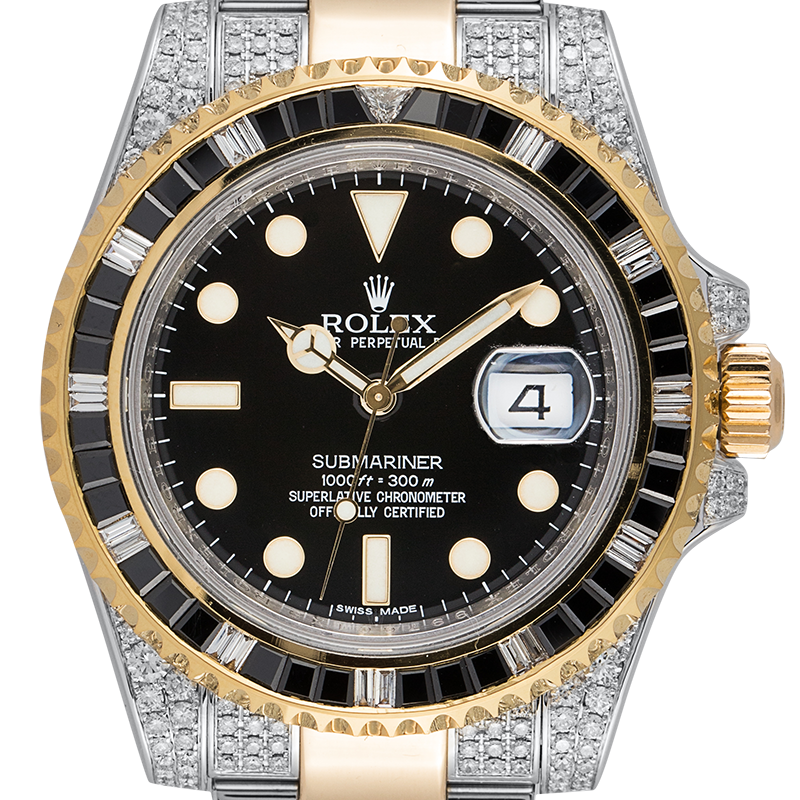 Rolex Submariner Date Steel and 18ct Yellow Gold Diamond Set 116613LN