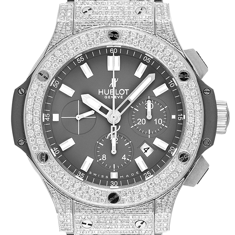 Hublot Big Bang Chronograph Evolution 44mm Steel Full Diamond Set 301.SX.1170.SX