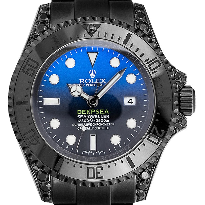 Custom Black PVD Rolex Deepsea Sea-Dweller 116660 with Custom D-Blue Dial