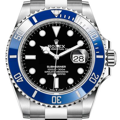 Silver and sales blue rolex