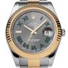 Rolex Datejust 41 Steel and 18ct Yellow Gold grey Wimbledon Dial 116333 Watch